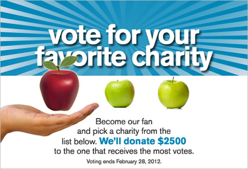 Vote for your favorite charity